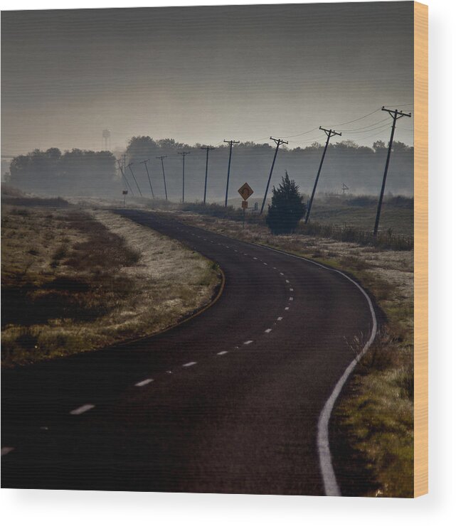 Road Wood Print featuring the photograph Crooked by Mark Alder