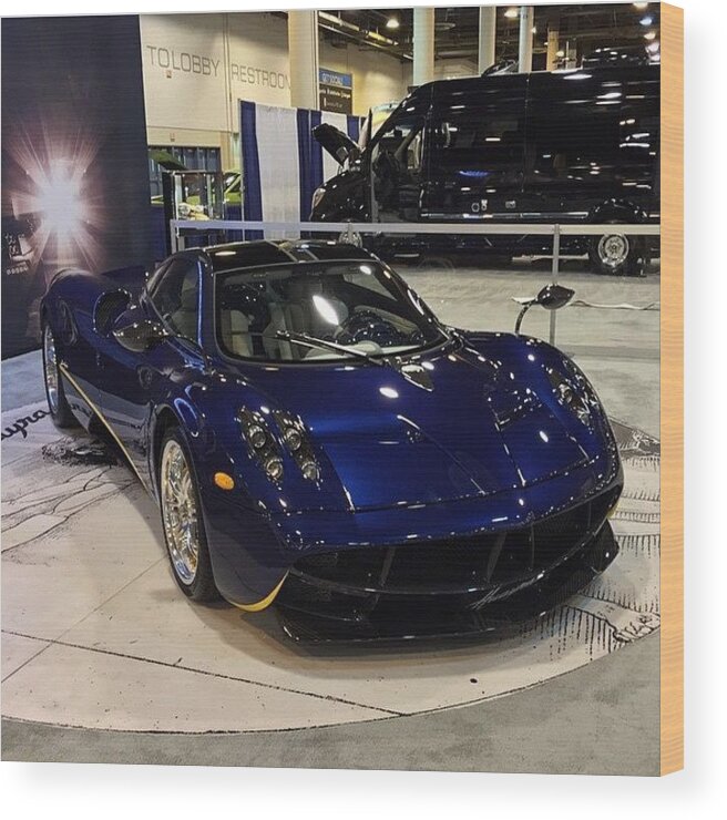 Exotic Wood Print featuring the photograph Dark Blue Polished Finished.
#pagani by Janny Ye