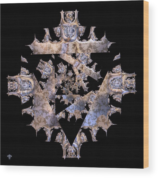 Fine Wood Print featuring the digital art Diamond Crusted by Jim Pavelle