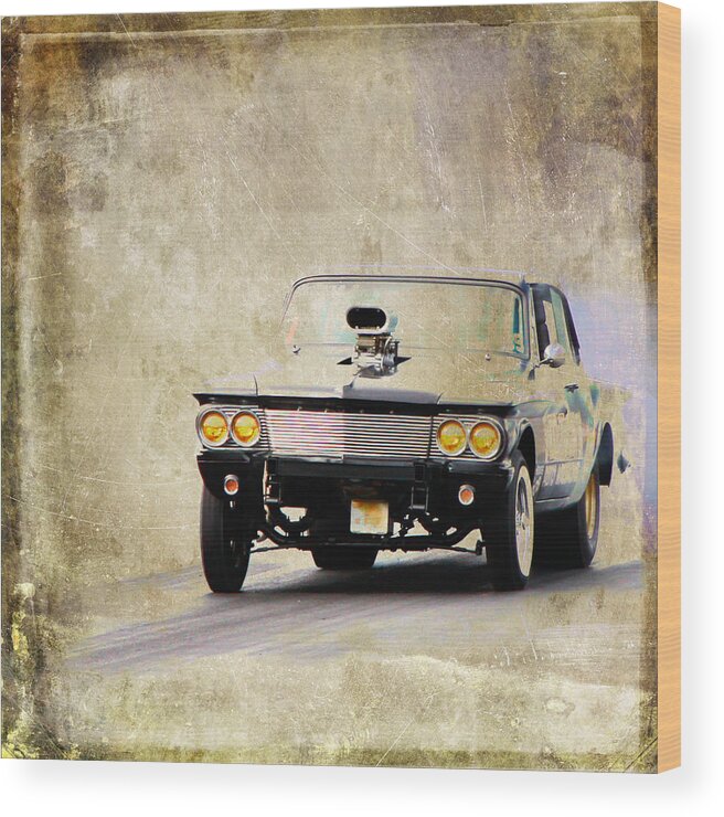 Ratrod Wood Print featuring the photograph Drag Time by Steve McKinzie