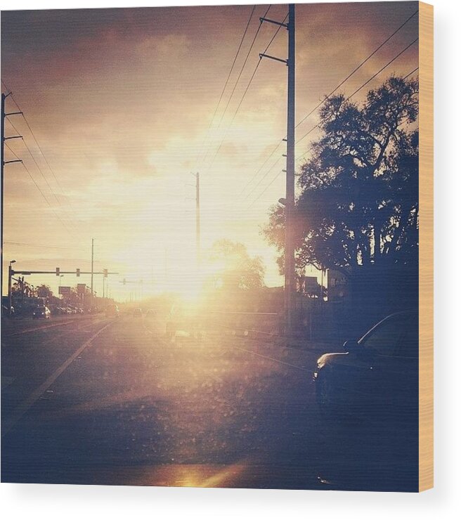  Wood Print featuring the photograph Driving To Work Isn't So Bad.. Wish I by Sara Laz