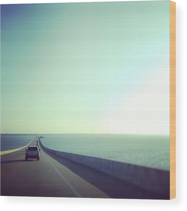 Dawn Wood Print featuring the photograph Early Morning Road Trip by Jenny Wymore - Sunkissed Photography