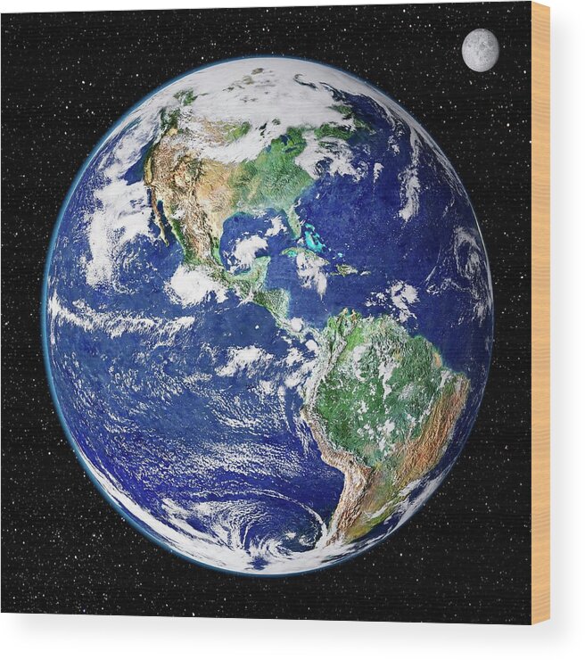 South America Wood Print featuring the photograph Earth From Space by Nasa Goddard Space Flight Center (nasa-gsfc)