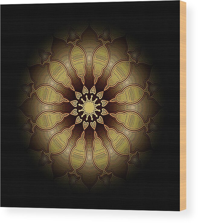 Mandalas Wood Print featuring the digital art Eclipsed Mandalas  340 by David Dehner