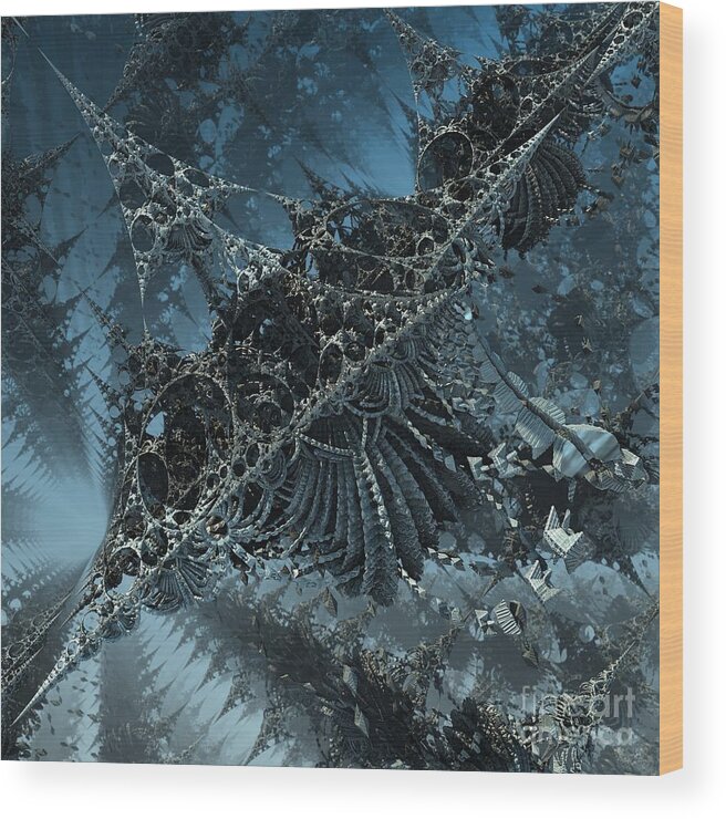 Fractal Wood Print featuring the digital art Edges by Jon Munson II