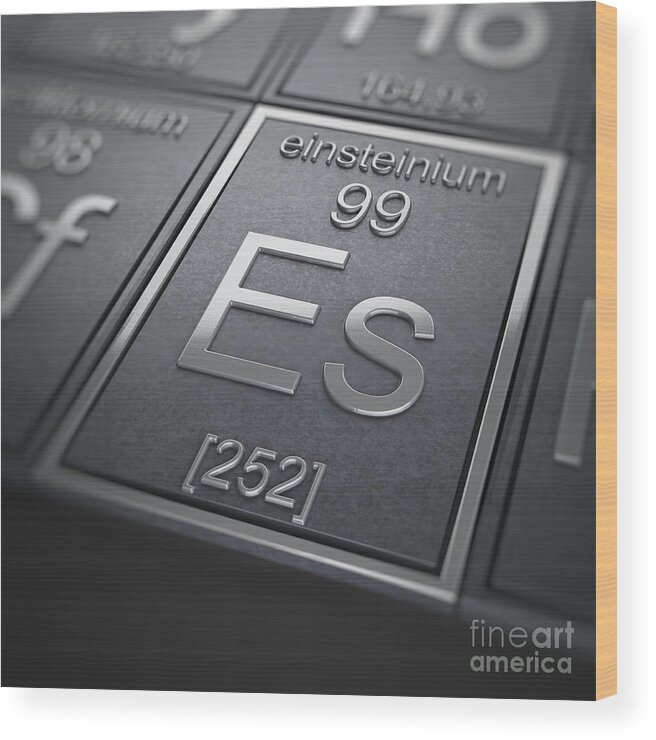 Einsteinium Wood Print featuring the photograph Einsteinium Chemical Element by Science Picture Co