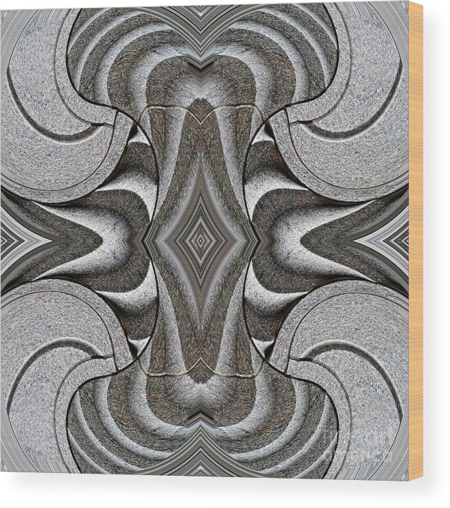 Digital Wood Print featuring the digital art Embellishment in Concrete 2 by Sarah Loft