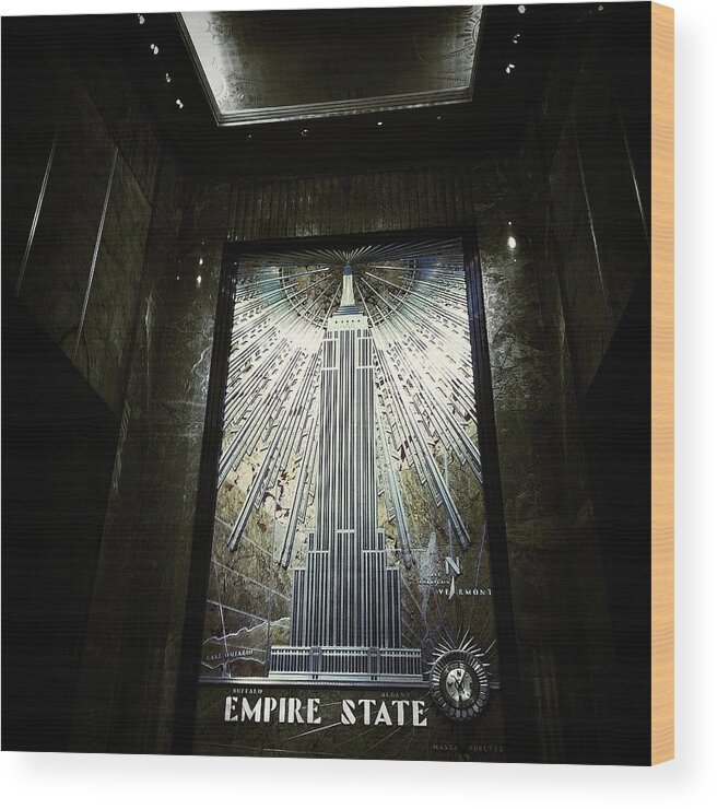 Empire State Building Wood Print featuring the photograph Empire Art Deco by Natasha Marco