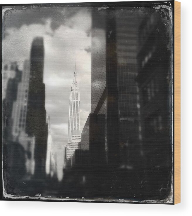 Pedestrian Wood Print featuring the photograph Empire State Building by Blackwaterimages