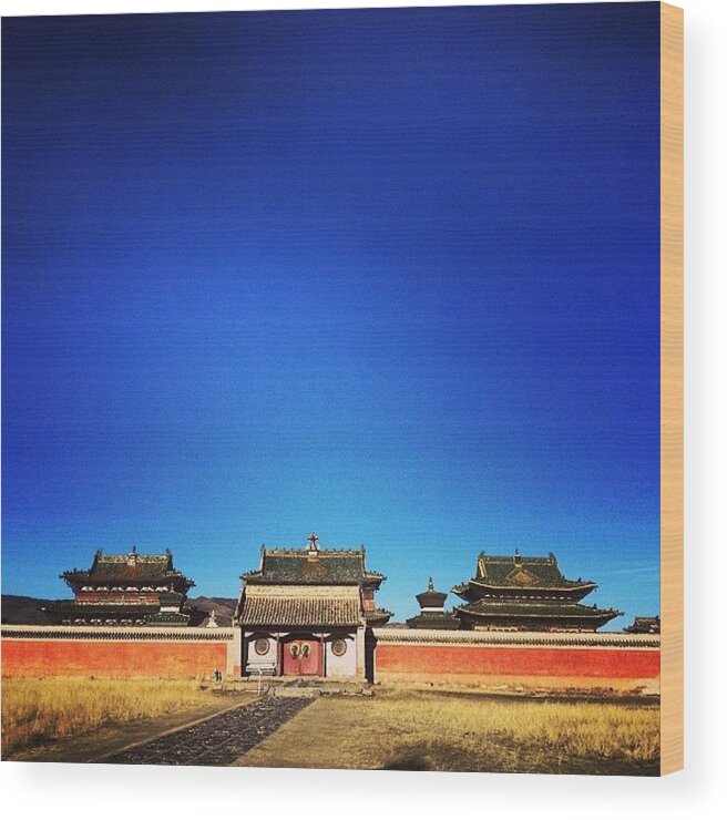 Erdenezuu Wood Print featuring the photograph #erdenezuu #temples In #kharhorin by Ryoji Japan