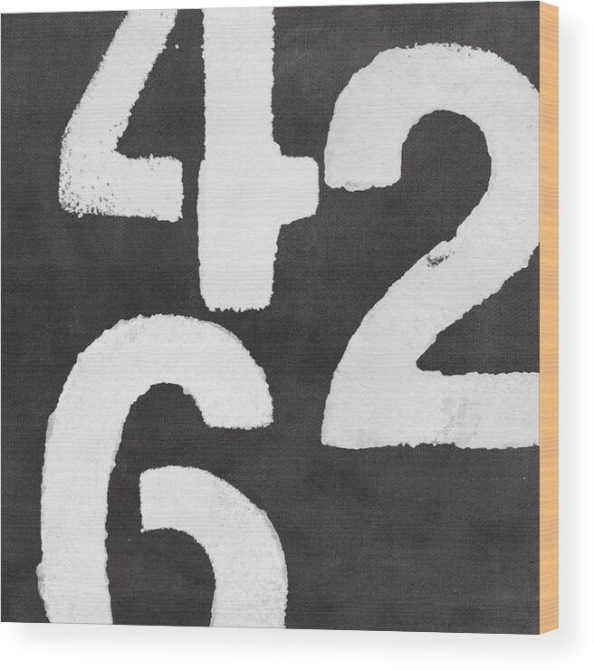 Even Numbers Wood Print featuring the painting Even Numbers by Linda Woods