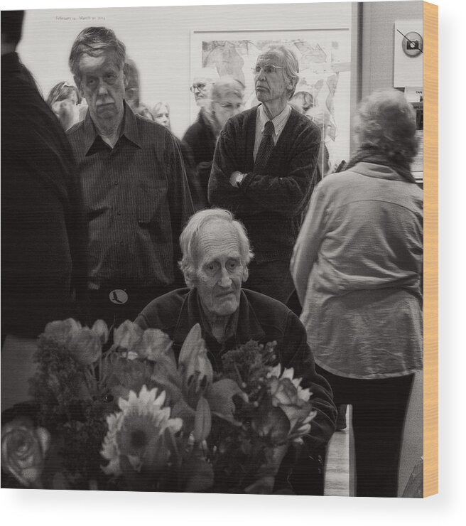 Faces Wood Print featuring the photograph Faces at an Exhibition by Frank Winters