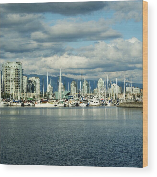 Vancouver Wood Print featuring the photograph False Creek by Mark Ward