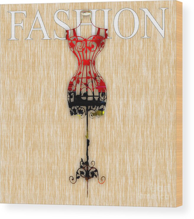Fashion Wood Print featuring the mixed media Fashion by Marvin Blaine