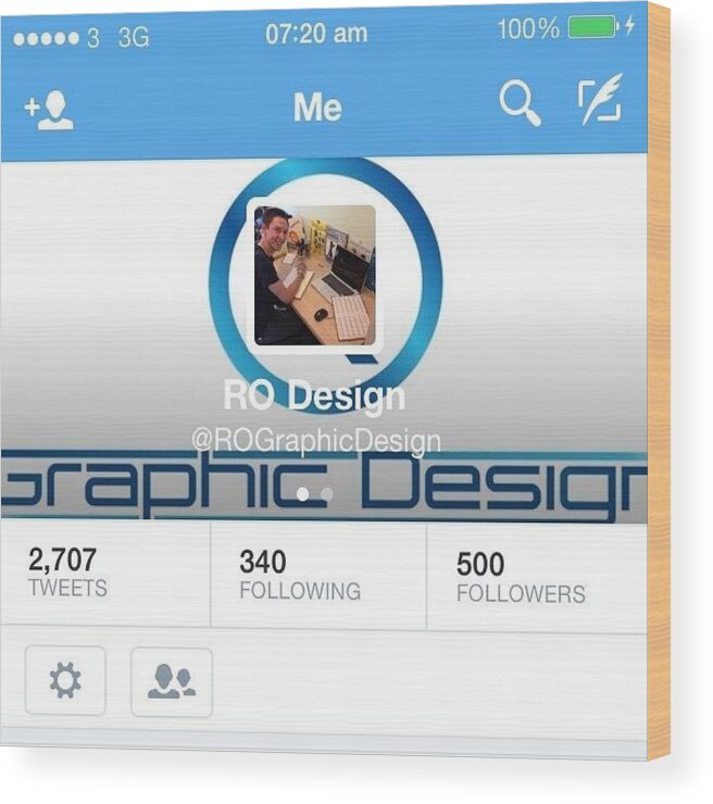 Design Wood Print featuring the photograph Finally Got 500 Followers On Twitter!! by Ryan Oldfield