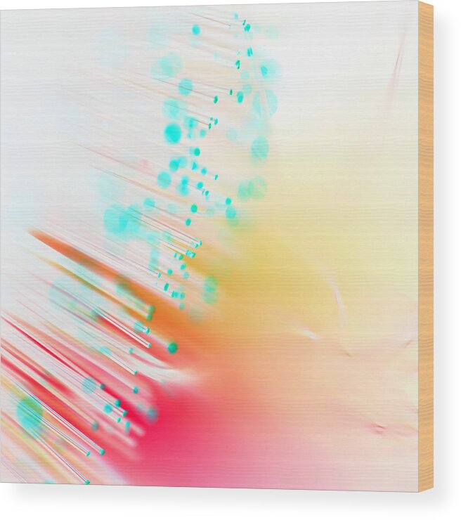 Abstract Wood Print featuring the photograph Fire and Light by Dazzle Zazz