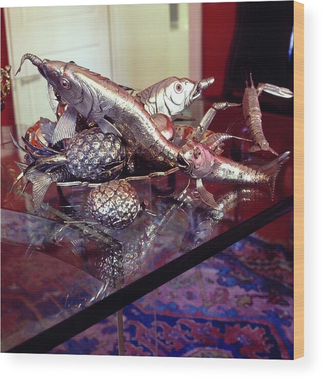 1970s Style Wood Print featuring the photograph Fish Sculpture by Horst P. Horst