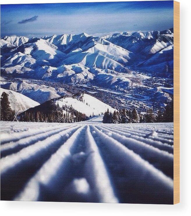 Mountains Wood Print featuring the photograph #flashbackfriday #earlyups Rippin' by Cody Haskell