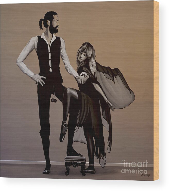 Fleetwood Mac Wood Print featuring the painting Fleetwood Mac Rumours by Paul Meijering