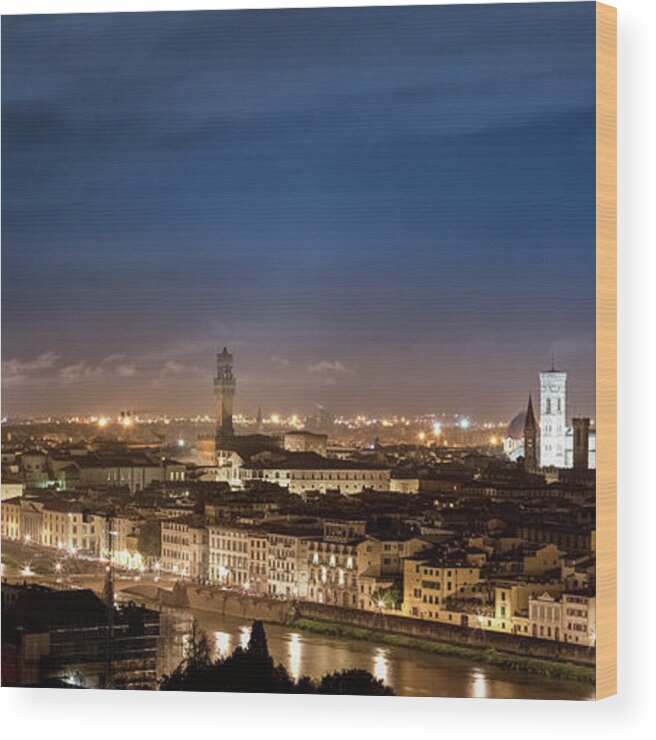 Scenics Wood Print featuring the photograph Florence by Deimagine