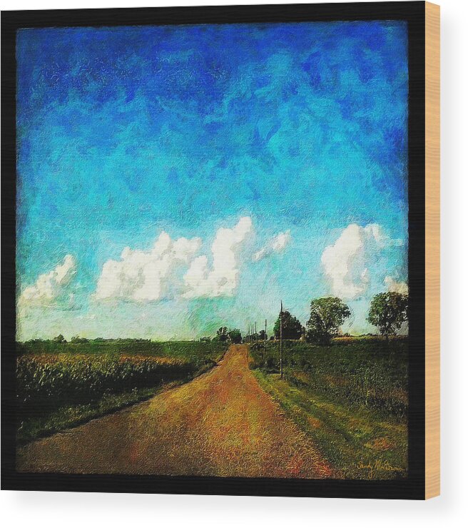 Clouds Wood Print featuring the painting Follow the Leader by Sandy MacGowan