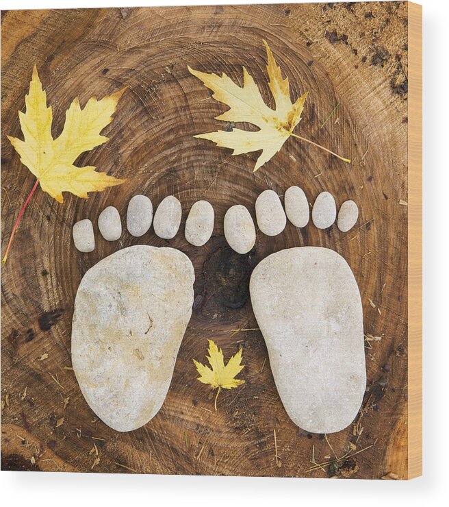 Footprints Wood Print featuring the photograph Footprints by Nebojsa Novakovic