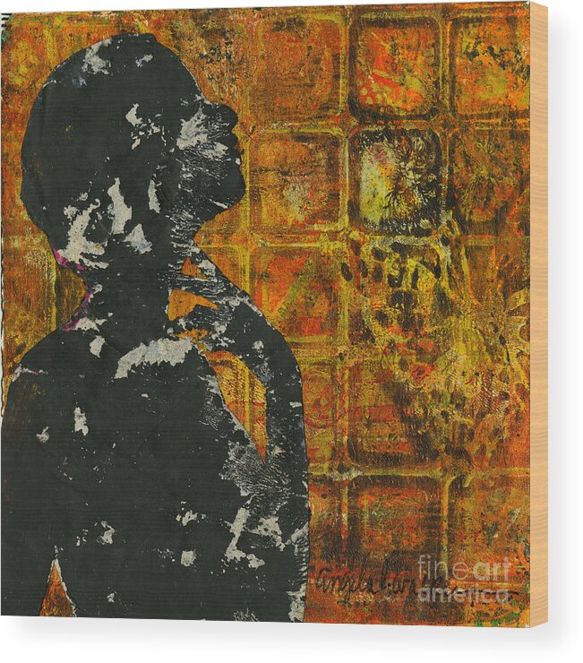 Maya Angelou Wood Print featuring the mixed media Freedom to Pray Whenever I Want by Angela L Walker