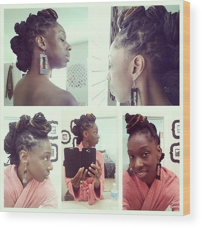 Teamnaturalforever Wood Print featuring the photograph Fresh Wash, Retwist & Styled by Latrenia Bryant