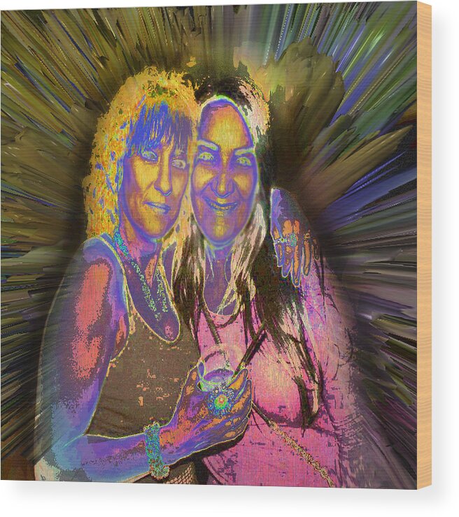 Steve Sperry - Mighty Sight Studio - Photo Art - Surreal - Vibrant Wood Print featuring the photograph Girls Rave by Steve Sperry