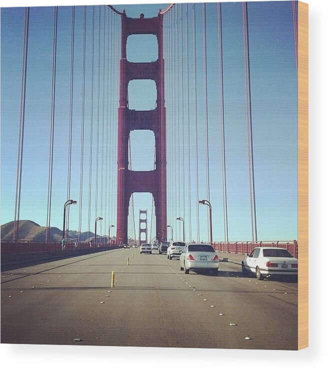 Golden Gate Bridge Wood Print featuring the photograph Golden by Taylor Layne