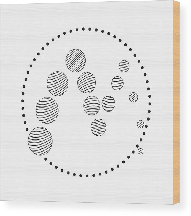 Mandala Wood Print featuring the digital art Graphic No. 1240 by Alan Bennington