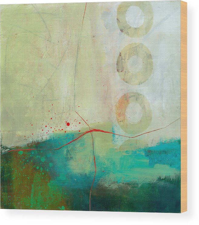 Acrylic Wood Print featuring the painting Green and Red 2 by Jane Davies