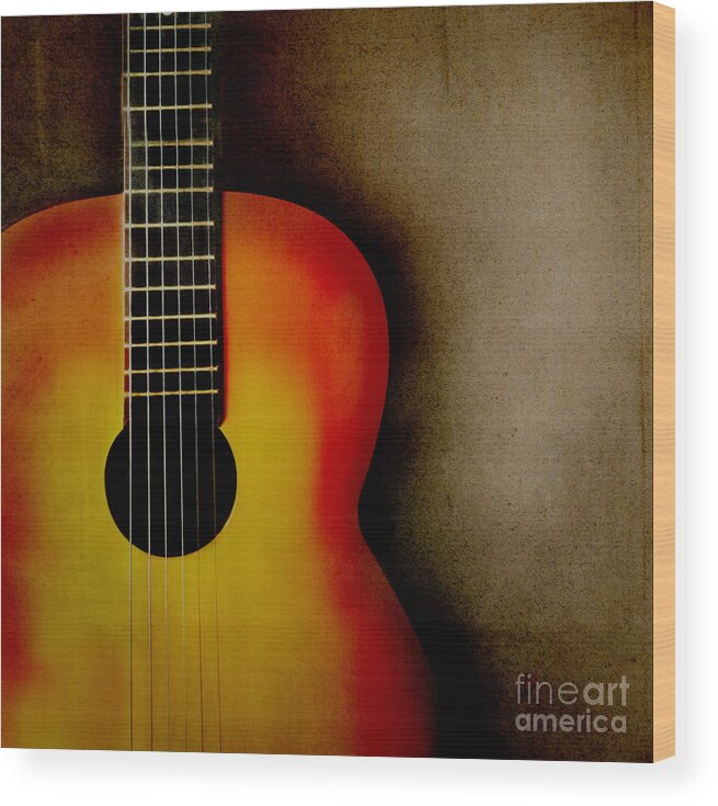 Music Wood Print featuring the photograph Guitar by Jelena Jovanovic