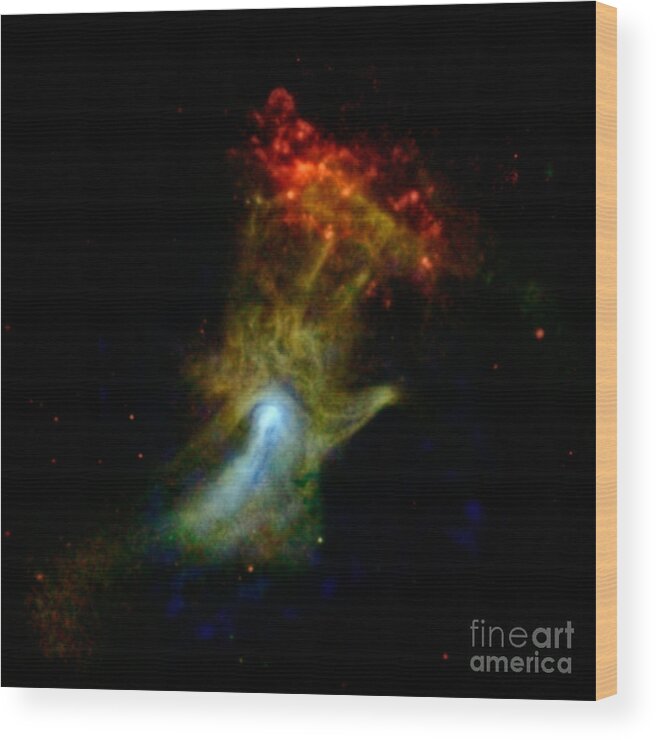 Galaxy Wood Print featuring the photograph Hand Of God Pulsar Wind Nebula by Science Source
