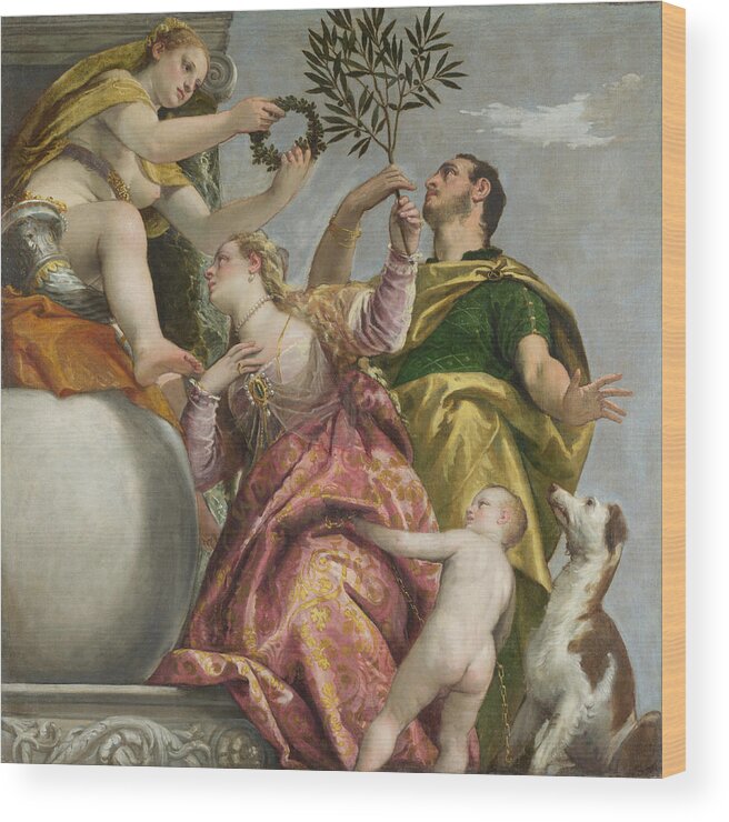 Paolo Veronese Wood Print featuring the painting Happy Union by Paolo Veronese