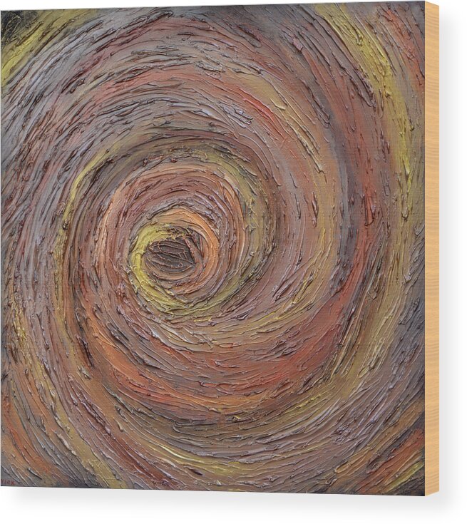 Original Paintings Wood Print featuring the painting Helix by Angelina Tamez