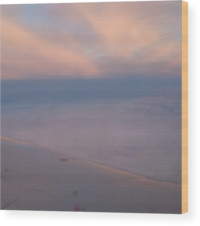 Airplane Wood Print featuring the photograph High In The Sky - Beauty by Rachel Maynard