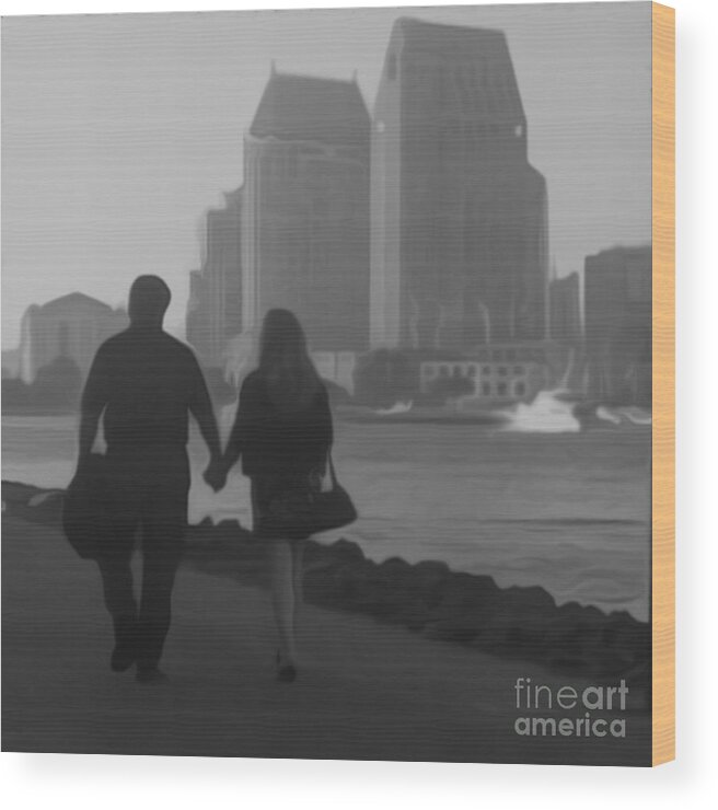 Claudia's Art Dream Wood Print featuring the photograph Holding Hands by Claudia Ellis