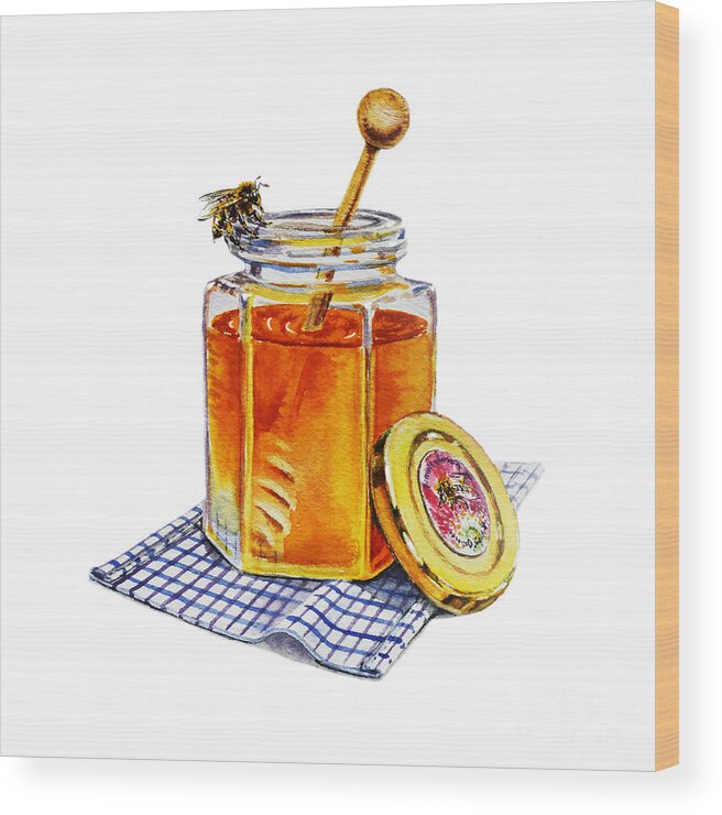 Honey Wood Print featuring the painting Honey by Irina Sztukowski