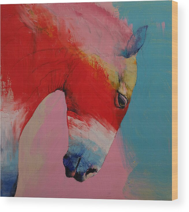 Art Wood Print featuring the painting Horse by Michael Creese