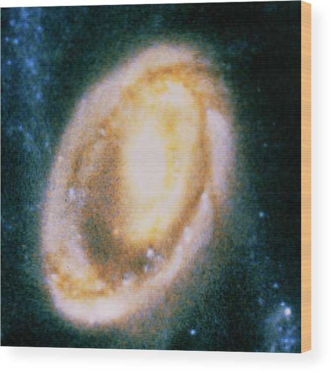 Cartwheel Galaxy Wood Print featuring the photograph Hst Image Of Core Of Cartwheel Galaxy by Nasa/esa/stsci/k.borne/science Photo Library
