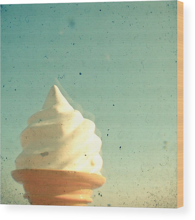 Ice Cream Wood Print featuring the photograph Ice Cream by Cassia Beck