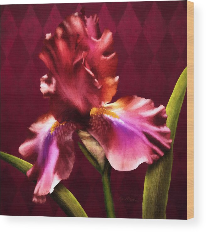 Iris Wood Print featuring the digital art Iris I by April Moen