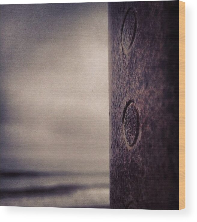 Iron Wood Print featuring the photograph #iron #rust #salt #sea #patina by Kurt Iswarienko