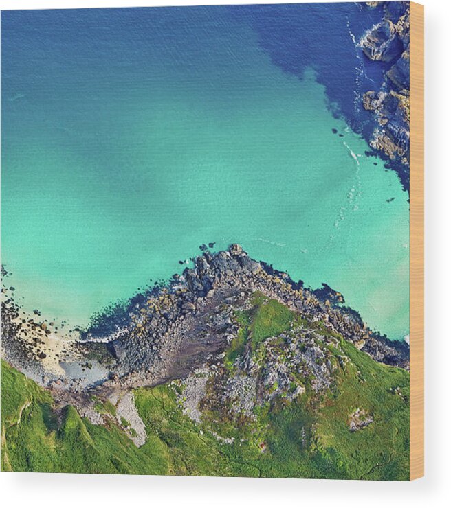 Tranquility Wood Print featuring the photograph Isolated Harbour In North Cornwall by Allan Baxter