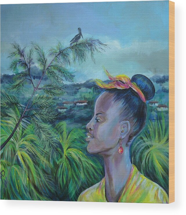 Travel Wood Print featuring the painting Jamaica. Part Two by Anna Duyunova