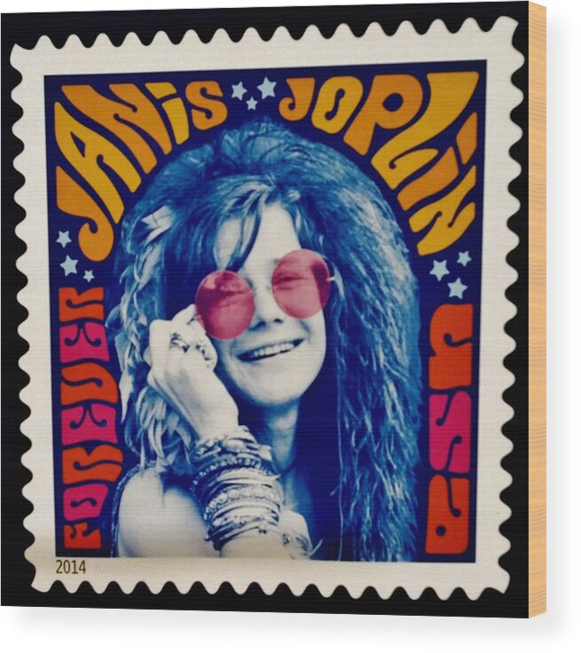 Janis Wood Print featuring the photograph JANIS STAMP in a GROOVY VIBE by Rob Hans