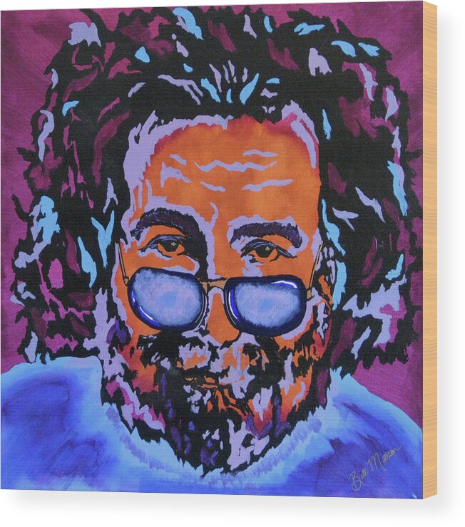 Jerry Garcia Paintings Wood Print featuring the painting Jerry Garcia-It's A Me Thing by Bill Manson