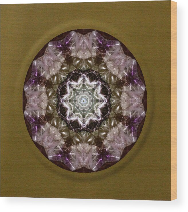 Auralite 23 Crystal Wood Print featuring the mixed media Jungle Eyes by Alicia Kent