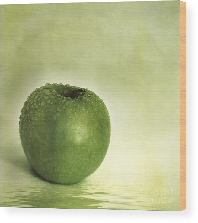 Apple Wood Print featuring the photograph Just Green by Priska Wettstein